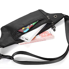 Сумка Sport bag для бігу та занять спортом з виходом для навушників, Чорний (205), фото 4