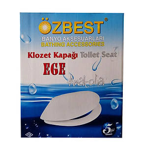 Кришка на унітаз універсальна OZBEST Туреччина, Білий, фото 3