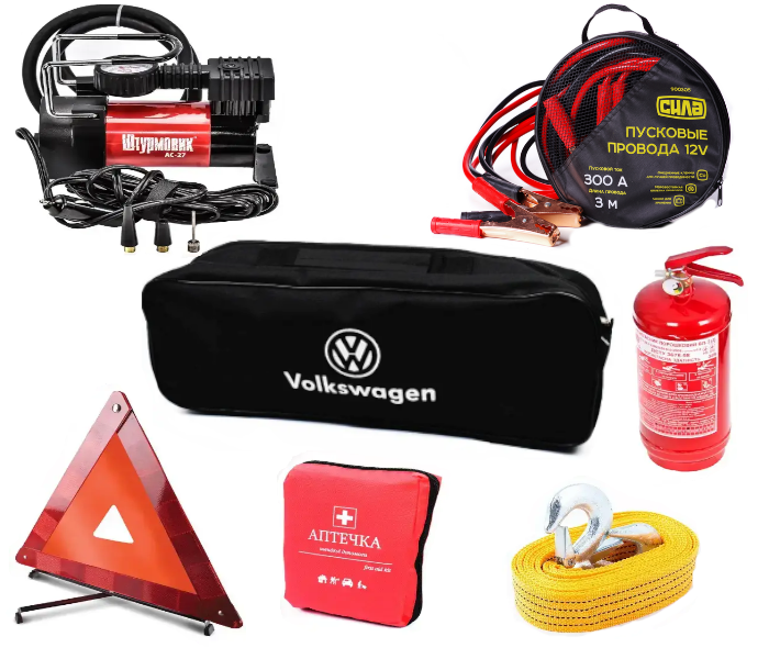 Набір автомобіліста Volkswagen з компресором, набір техдопомоги, фото 1