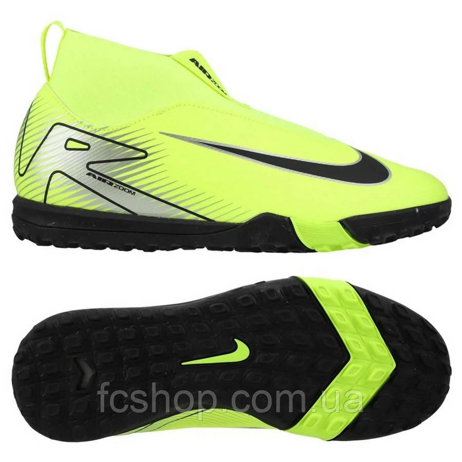 Дитячі сороконіжки Nike Air Zoom Mercurial Superfly 16 Academy TF FQ8310-700, Салатовий, Розмір (EU) — 36.5