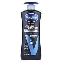 Vaseline, охолоджувальний і зволожувальний лосьйон для чоловіків, 3 в 1 для тіла, обличчя та рук, 600 мл (20,3 рідк. унції)