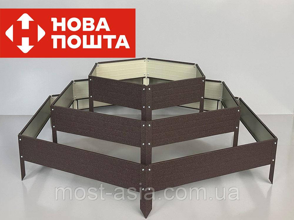 Клумба разборная матова, Клумба шоколадного цвета.