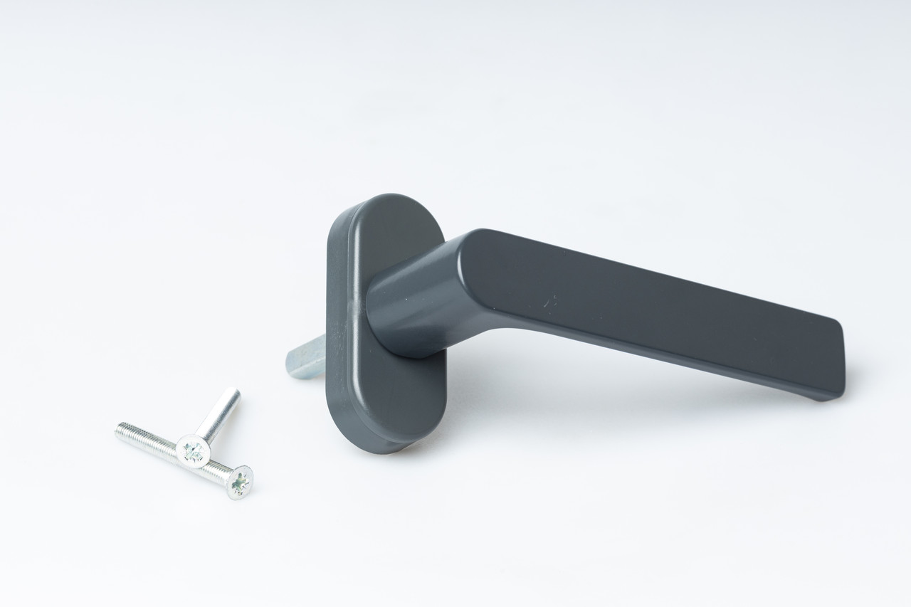 Ручка віконна Astex для металопластикового вікна WH 007 графіт (РАЛ 7024)