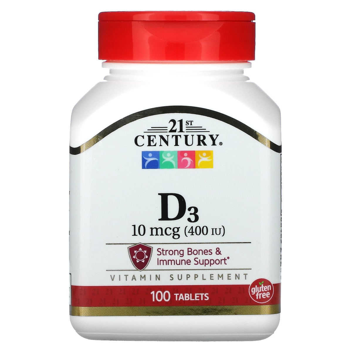 Вітамін Д3 21st Century (Vitamin D3) 400 МО 100 таблеток