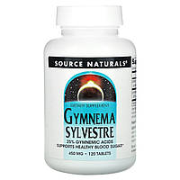 Джімнема Сильвестра Source Naturals (GYMNEMA SYLVESTRE) 450 мг 120 таблеток