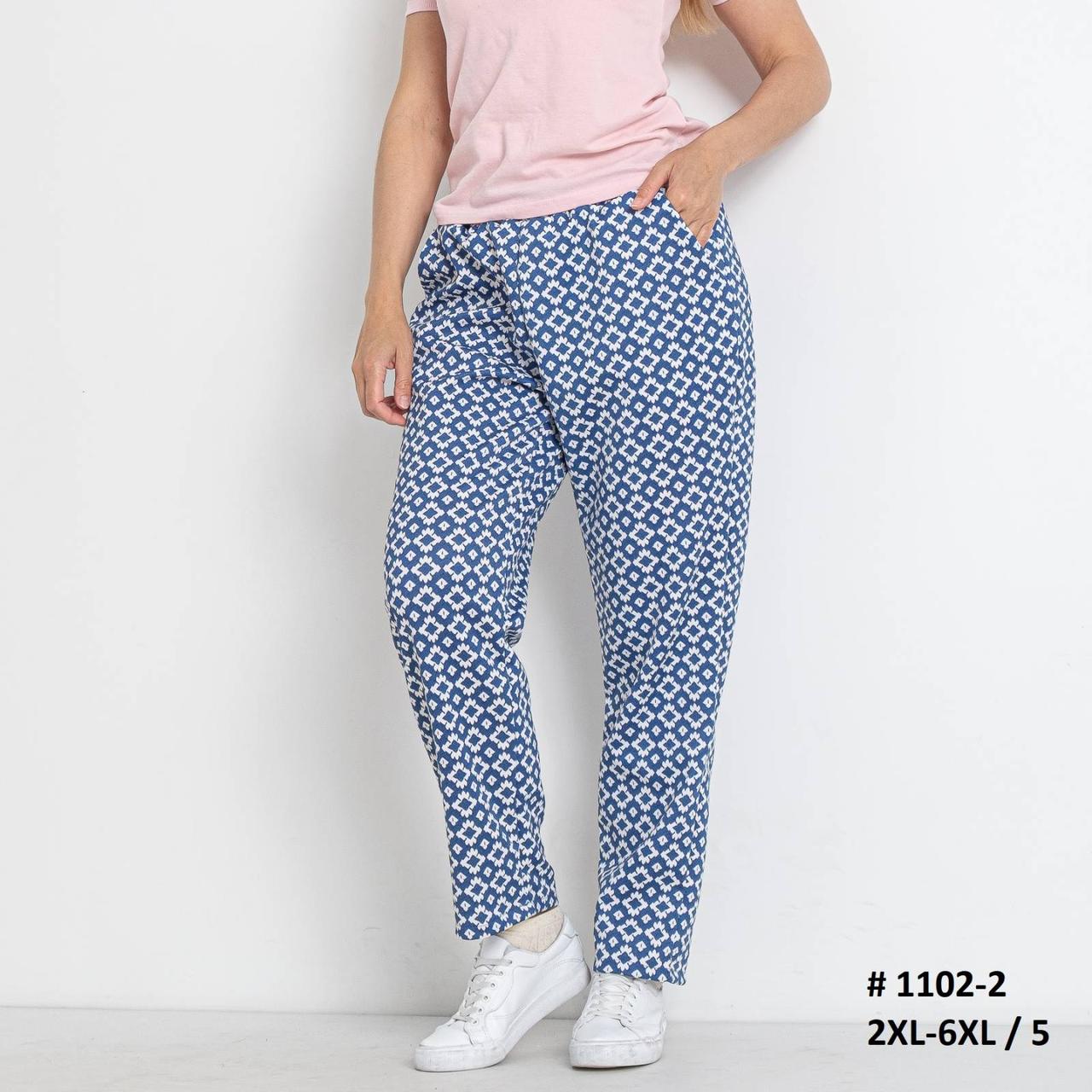 Штани жіночі літні стрейчеві, великі розміри, пояс на гумці NN