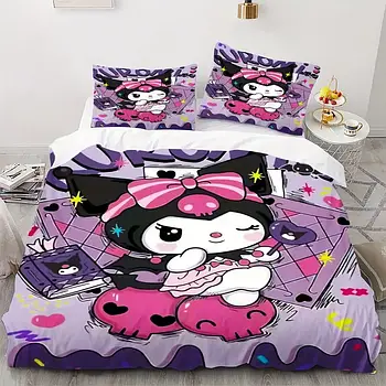 Набір дитячої постільної білизни без простирадла Sanrio Куромі Kuromi