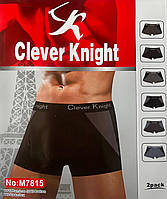 Труси чоловічі 12 штук боксери бавовна + бамбук Clever Knight розмір від XL до 4XL (46-54) мікс кольорів і розмірів