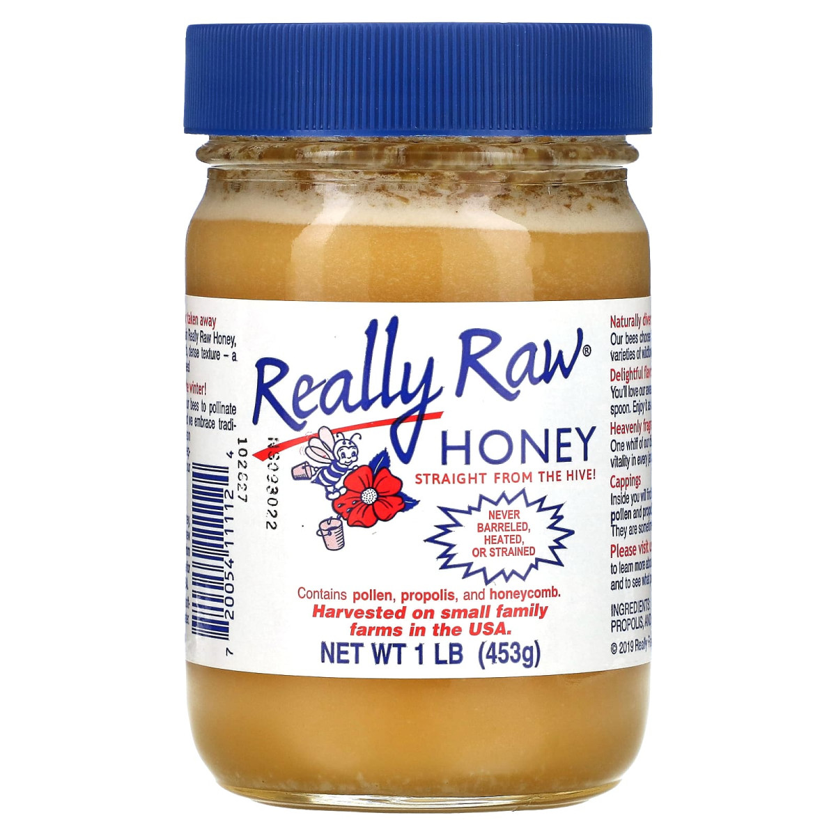 Мед, Really Raw Honey, 453 г
