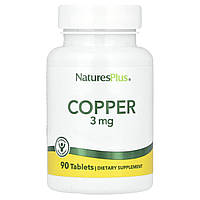 Мідь Nature's Plus (Copper) 3 мг 90 таблеток