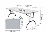 Садовий стіл трансформер розкладний 180x74x74 см для відпочинку на природі Похідний переносний стіл, фото 4