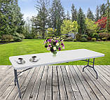 Садовий стіл трансформер розкладний 180x74x74 см для відпочинку на природі Похідний переносний стіл, фото 2
