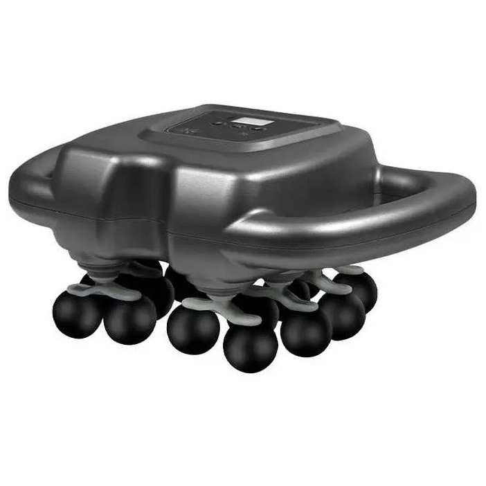 Вібромасажер для м'язів RIAS Massage Gun WNK-569 акумуляторний з 16 головками Grey (3_06237), фото 1