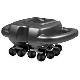 Вібромасажер для м'язів RIAS Massage Gun WNK-569 акумуляторний з 16 головками Grey (3_06237)