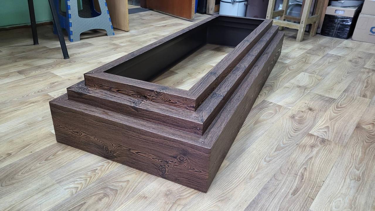 Клумба  металева  для кладовища Надгробок ( Довжина 1440мм Ширина 540мм висота 230мм  ), фото 1