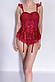 Корсет пеньюар з мереживом Бебі Долл Apmi червоний, фото 2