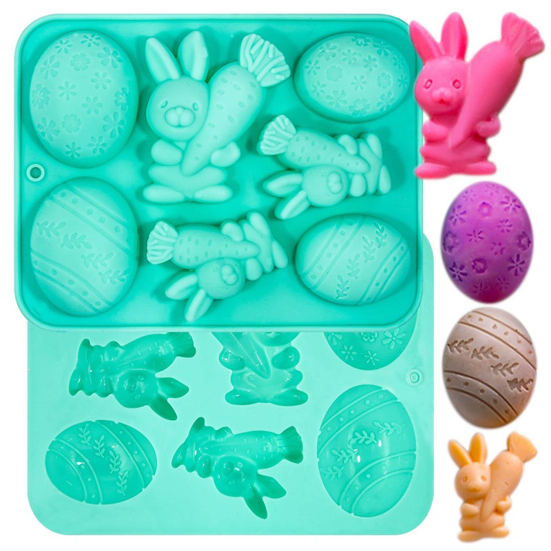 Форма силіконова Baker Великодні яйця та кролики (202237)