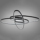 Світлодіодна люстра 116 Вт з пультом д/к та димером колір каркасу чорний D-3547BK dimmer, фото 2