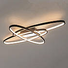 Світлодіодна люстра 116 Вт з пультом д/к та димером колір каркасу чорний D-3547BK dimmer, фото 4