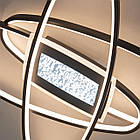 Світлодіодна люстра 116 Вт з пультом д/к та димером колір каркасу чорний D-3547BK dimmer, фото 3