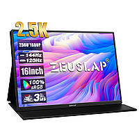 Ігровий портативний монітор ZEUSLAP P16K (16″ | 2.5K | HDR10 | IPS | 144 Гц) Type-C