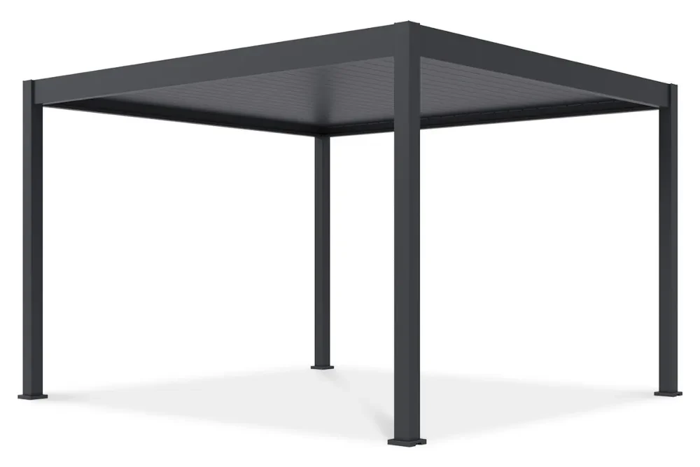 Електрична терасна пергола 3,6x4 м зі світлодіодним підсвічуванням Gutroof антрацит