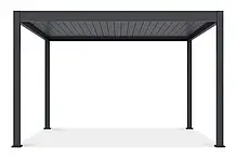 Електрична терасна пергола 3,6x4 м зі світлодіодним підсвічуванням Gutroof антрацит, фото 4