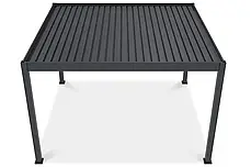 Електрична терасна пергола 3,6x4 м зі світлодіодним підсвічуванням Gutroof антрацит, фото 2