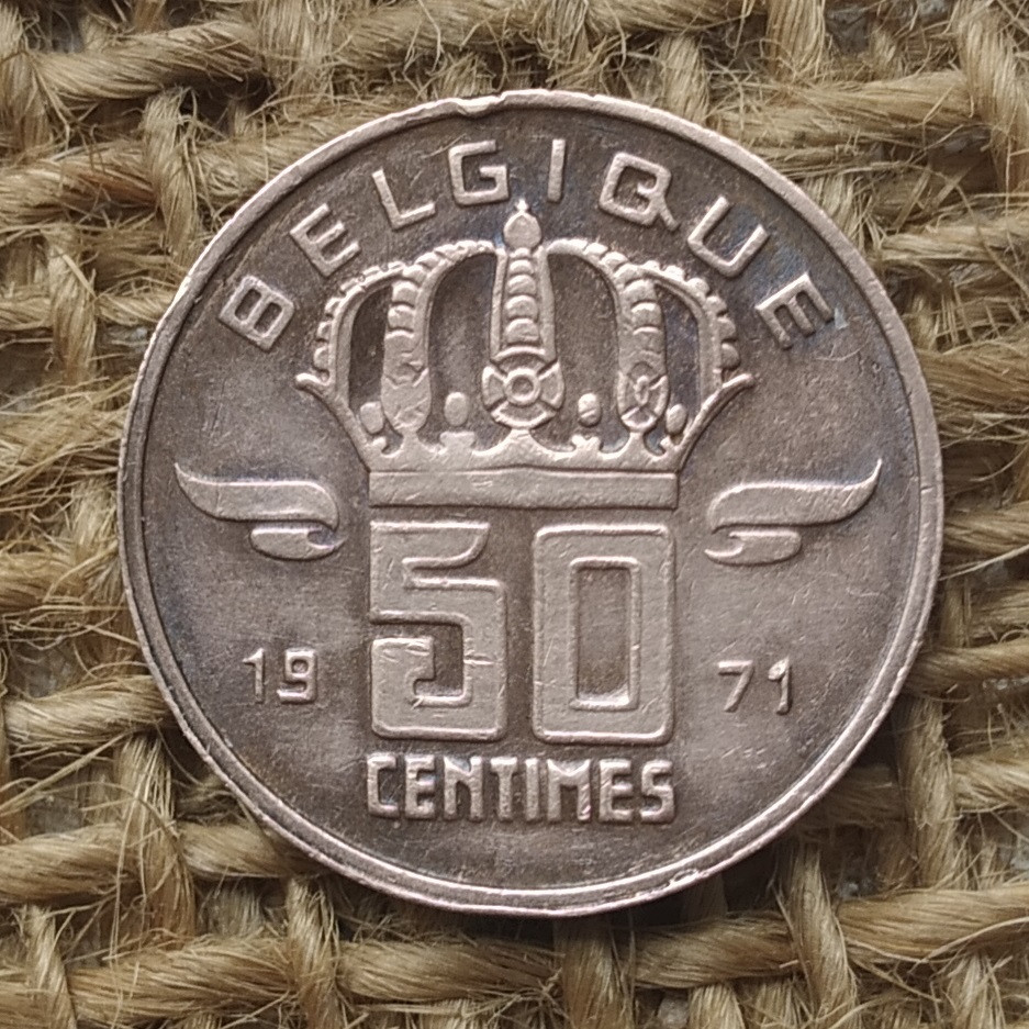 50 сантимiв 1971 року. Бельгiя