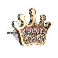 Круглые серьги из медицинской стали, Серьги позоченные женские Бижутерные сережки UO-52