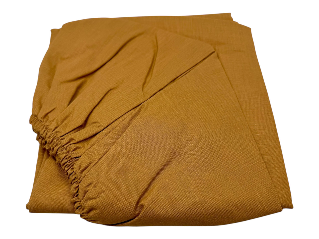 Простирадло на гумці односпальне "Однотон Коричневий" | Бязь 70х140 см, фото 1