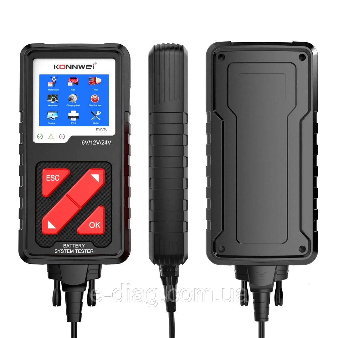 Тестер акумуляторних батарей Konnwei KW710 (6V, 12V, 24V)