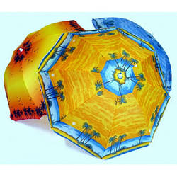 Пляжна парасолька з нахилом 2 м.Зонт Садовий Колір: ПАЛЬМА МІКС спиці пластик 100T