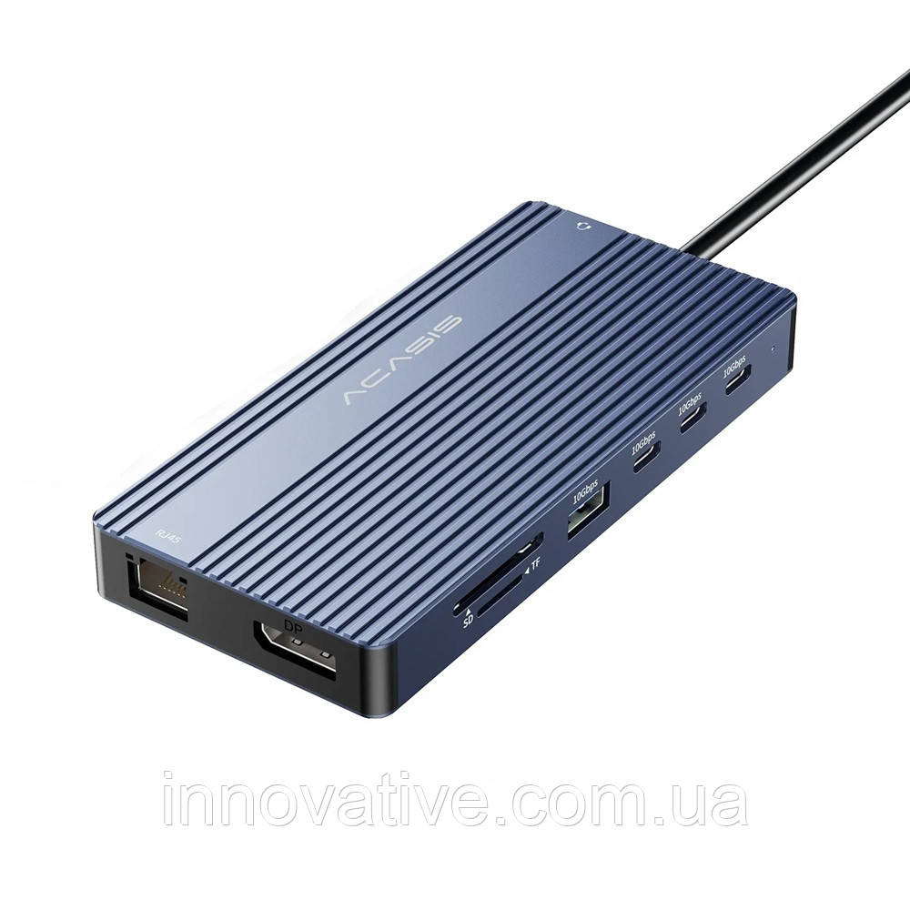 Док-станція 14-in-1 Acasis DS-0202 з HDMI 4K@60Hz, Ethernet (Сірий), фото 1
