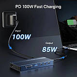 Док-станція 14-in-1 Acasis DS-0202 з HDMI 4K@60Hz, Ethernet (Сірий), фото 4