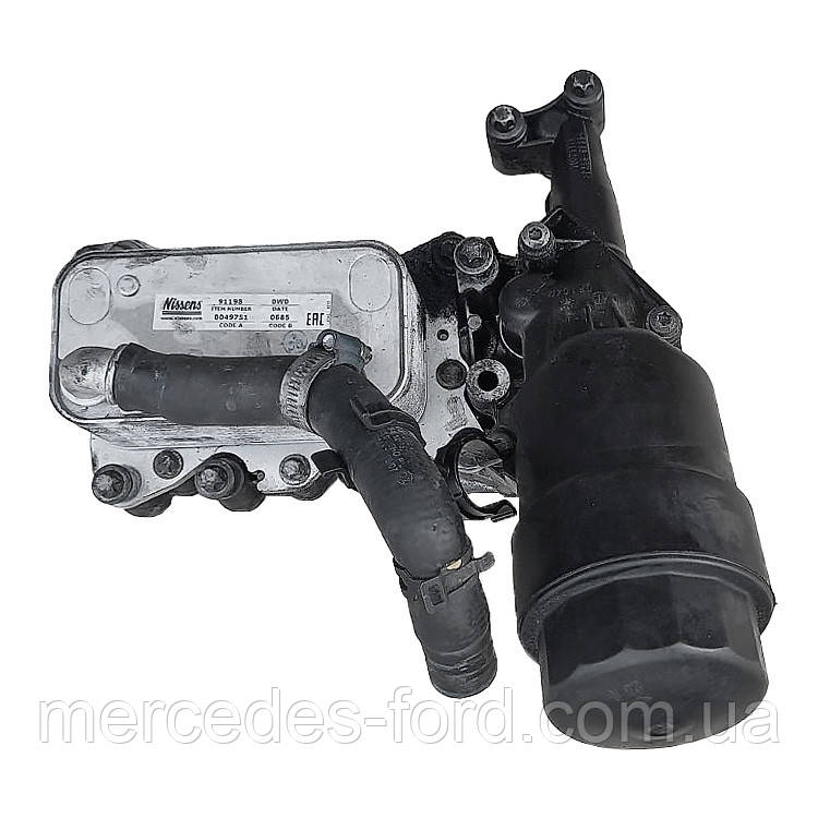 Масляний радіатор + корпус фільтра б.у OM651 Mercedes Sprinter 906 / 2.2 CDI дизель Мерседес Спринтер 2006-2014, A6511801165, фото 1