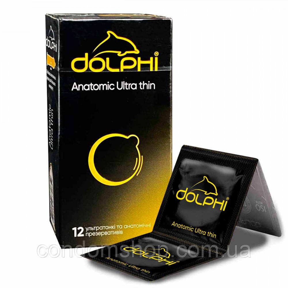 Презервативи Долфі Dolphi анатомічні ультратонкі anatomic ultrathin 12 штук #12