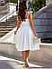 Дуже красиве та нарядне жіноче плаття-міді на бретелях, біле, айворі, фото 4