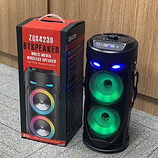 Портативна колонка ZQS4239, Bluetooth 5.0, 8Wх2 Вт, 1800mAh з пультом і дротовим мікрофоном, фото 6