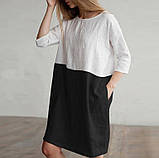 Сукня жіноча вільного крою льон 40 42 44 46 48 50 52 54 56 58 60 Різні кольори, фото 5