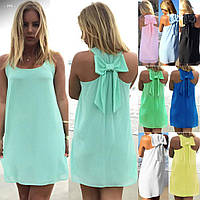 Сукня жіноча прямого крою з бантом на спинці 40 42 44 46 48 50 52 54 56 58 60 розміри