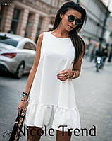 Сукня жіноча коротке з воланом внизу плаття 40 42 44 46 48 50 52 54 56 58 60 розміри