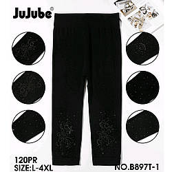 Жіночі бриджі безшовні з камінчиками "Фабричний Китай" Розміри: 48- 54 (28183)