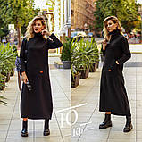 Жіноче тепле довге плаття хомут тринитка на  флісі 24-70 розміри, фото 2
