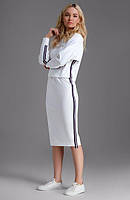 Спортивний жіночий костюм з смужкою (спідниця + кофта) 40 42 44 46 48 50 52 54 56 58 60 розмір