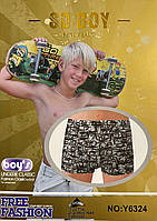 Труси-боксери 12 штук шортики на хлопчика бавовна + бамбук SD BOY розмір від 6 до 14 років мікс кольорів та розмірів