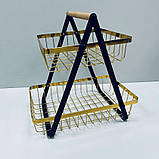 Фруктівниця металева 2-х ярусна h - 30,5 см Stenson 06-034/4251, фото 2