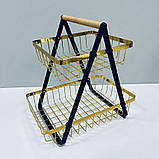 Фруктівниця металева 2-х ярусна h - 30,5 см Stenson 06-034/4251, фото 3