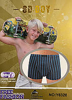 Труси-боксери 12 штук шортики на хлопчика бавовна + бамбук SD BOY розмір від 6 до 14 років мікс кольорів та розмірів