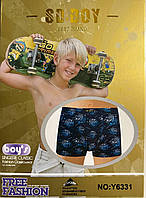 Труси-боксери 12 штук шортики на хлопчика бавовна + бамбук SD BOY розмір від 6 до 14 років мікс кольорів та розмірів